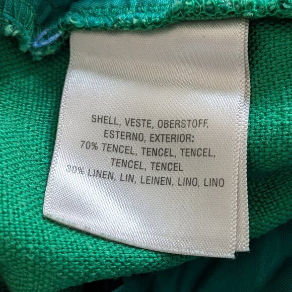 Elevenses Pants Women's Size 2 Green Anthropologie Brighton Linen-blend Pants - Picture 8 of 12